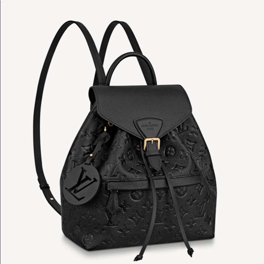 Louis Vuitton Black Montsouris Backpack Authentic